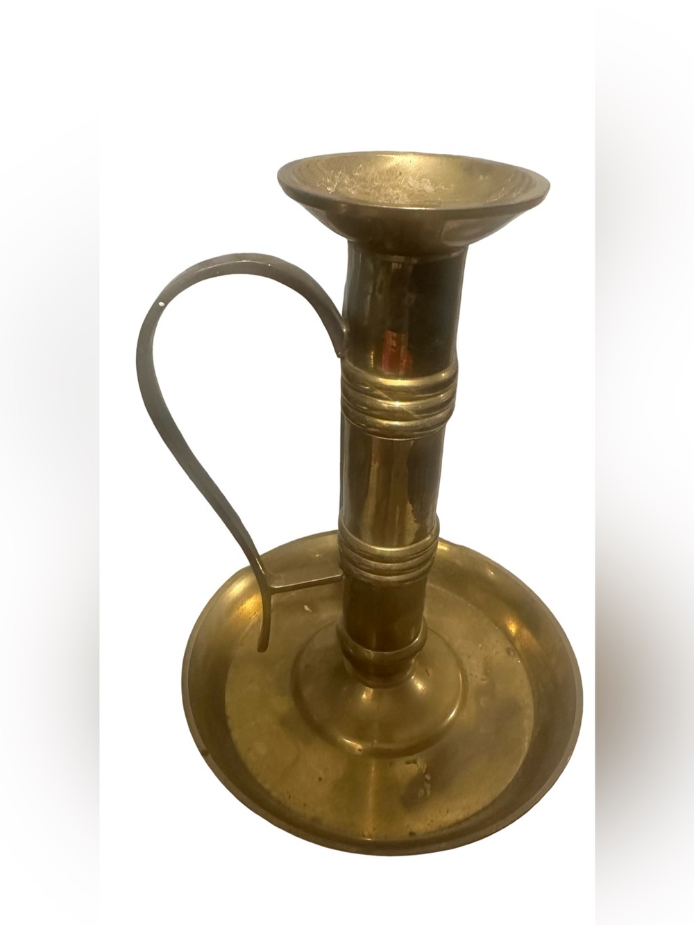 Vintage Brass Chamberstick Candle Holder